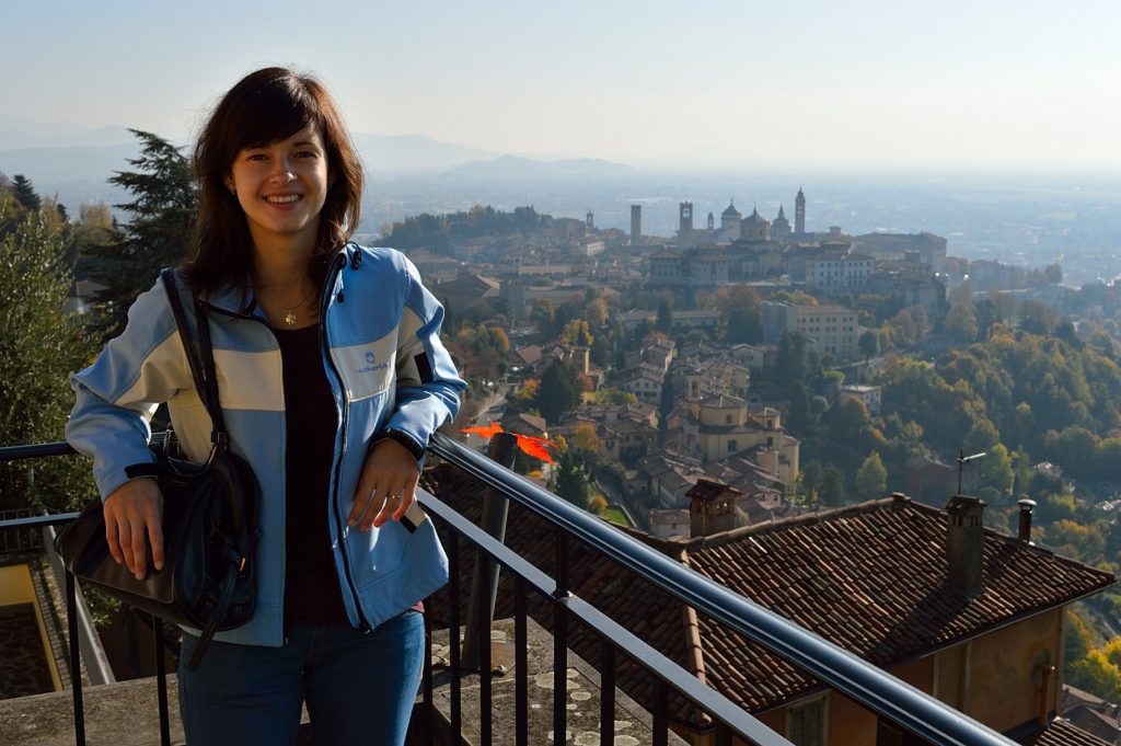 Weekend w Bergamo - widok na Citta Alta z San Vigilio