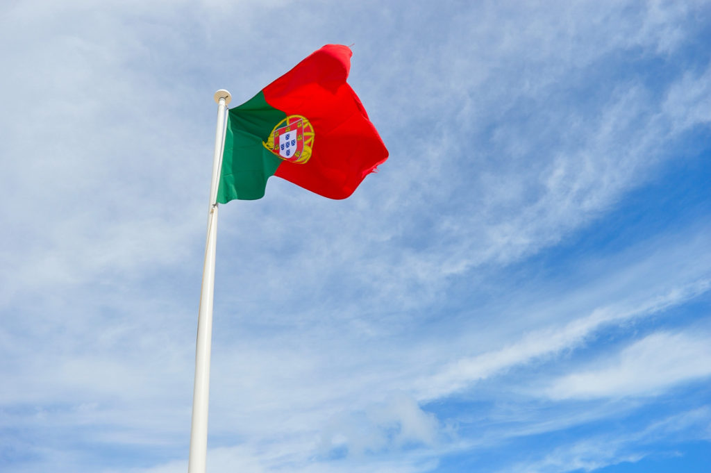 A flag in Fortaleza de Sagres