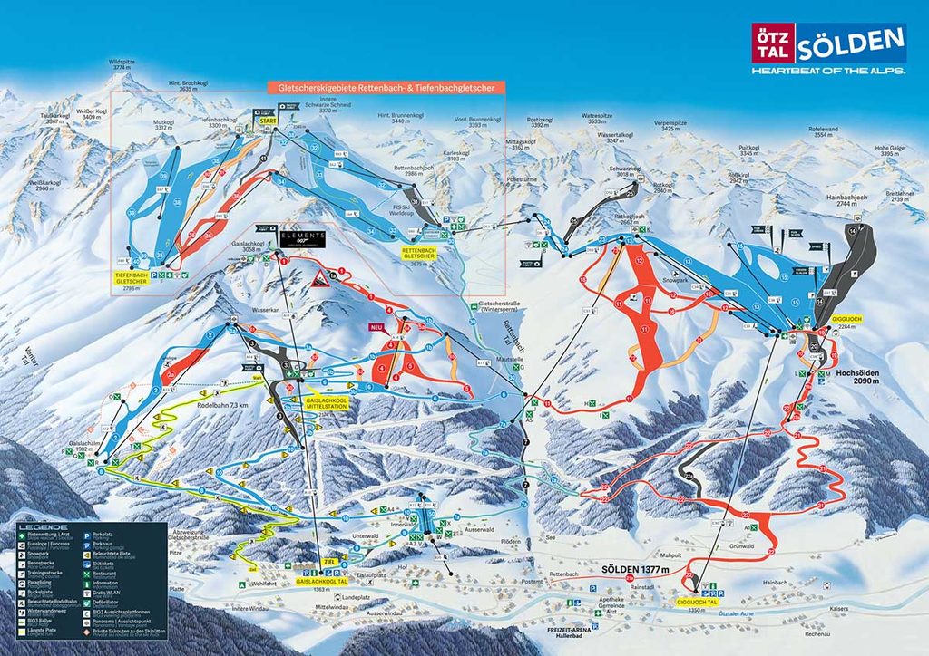 Najlepsze miejsca na narty w Austrii 2026/2027. Przegląd austriackich perełek narciarskich. gdzie na narty w austrii Solden Winterpanorama 26 27 1