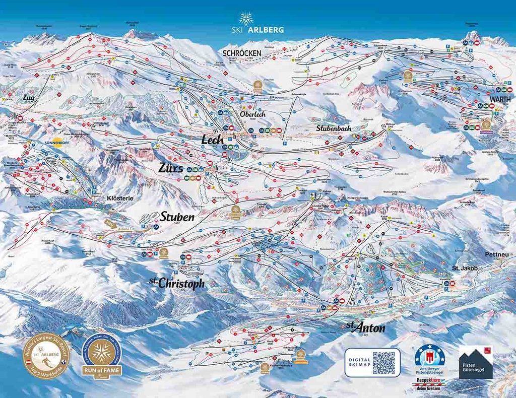 Najlepsze miejsca na narty w Austrii 2026/2027. Przegląd austriackich perełek narciarskich. narty w austrii piste panorama ski arlberg