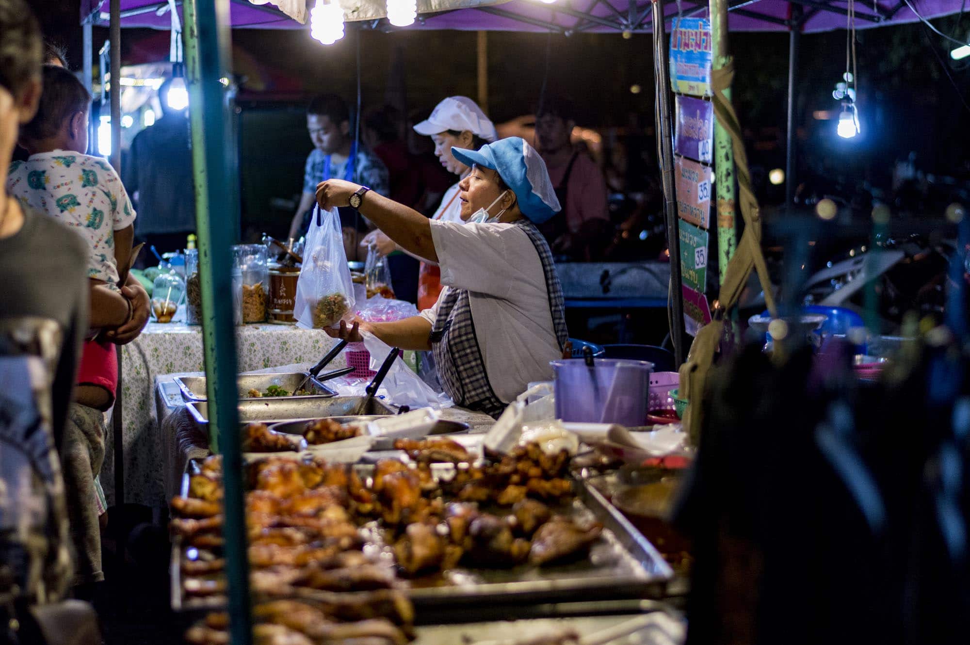 Ayutthaya nocny targ Bang Lan 