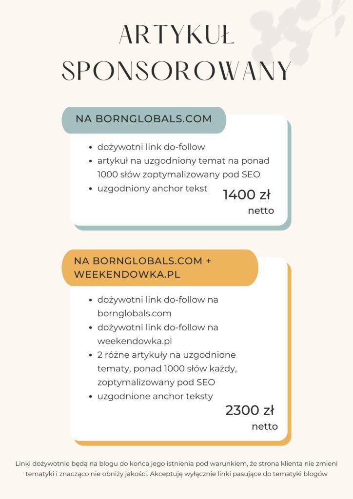 Współpraca - artykuły sponsorowane i linki 5 Współpraca - artykuły sponsorowane i linki 1